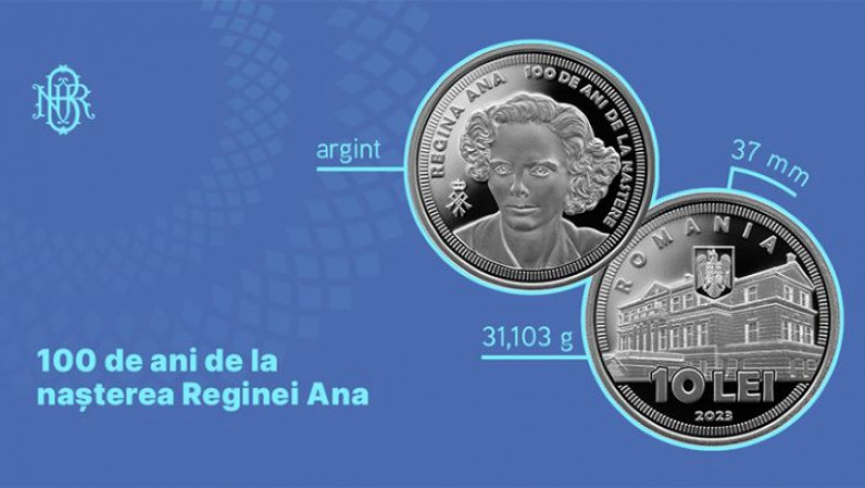 100 de ani de la nasterea Reginei Ana. Banca Nationala lanseaza o moneda aniversara Imagine