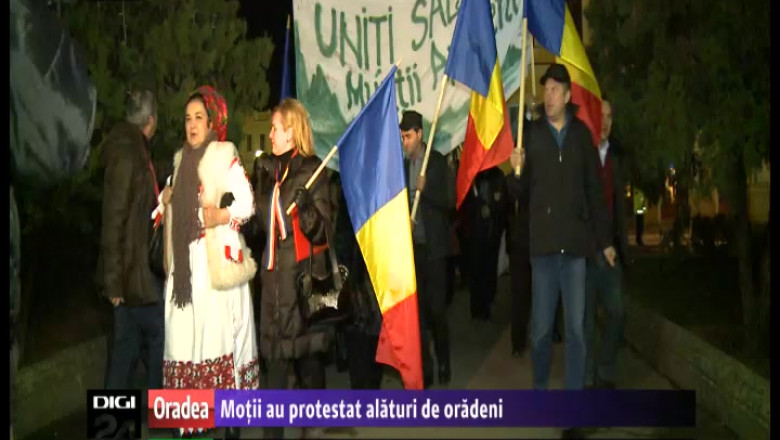 100 de locuitori din Campeni au manifestat alaturi de oradeni impotriva exploatarilor din perimetrul Baile Felix Imagine