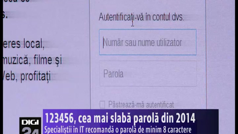 123456, cea mai slaba parola din 2014. Specialistii in IT recomanda o parola de minim 8 caractere Imagine