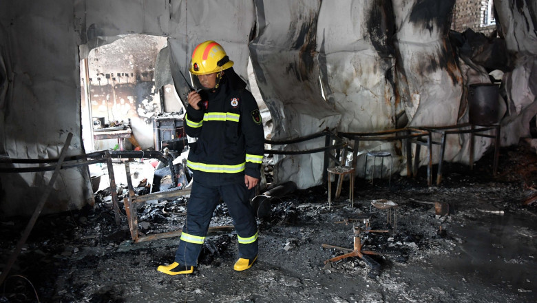 13 morti intr-un incendiu care a mistuit un camin scolar in China Imagine