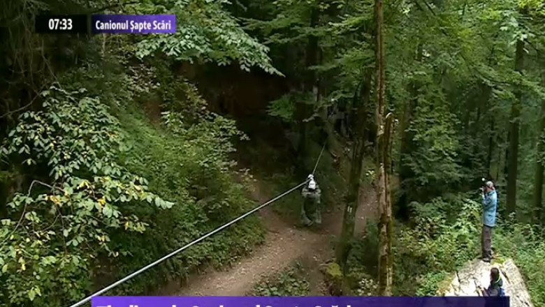 21 de tiroliene, la Canionul Sapte Scari Imagine