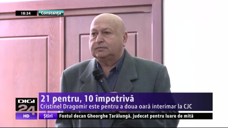 21 pentru si 10 abtineri. C. Dragomir, pentru a doua oara interimar la Consiliul Judetean  Imagine