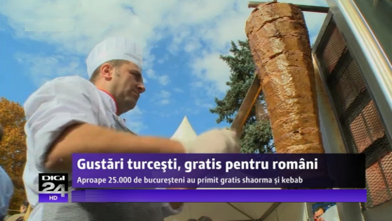 25.000 de kebab si shaorma, baclava la desert. Deliciile turcesti au fost oferite gratuit cu ocazia sarbatorii Kurban Bayram, in Parcul Herastrau Imagine