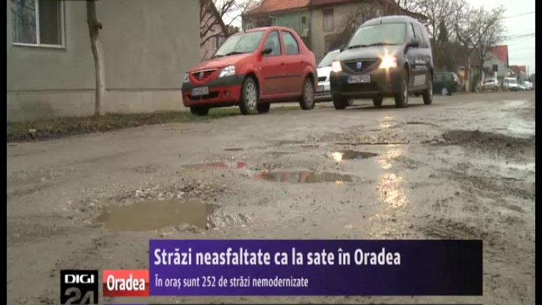 252 de strazi - o treime din cele din Oradea - nu sunt asfaltate Imagine
