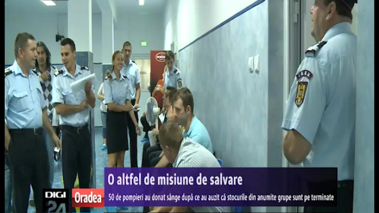 50 de pompieri din Bihor au donat sange dupa ce au aflat ca stocurile din anumite grupe sunt pe terminate Imagine