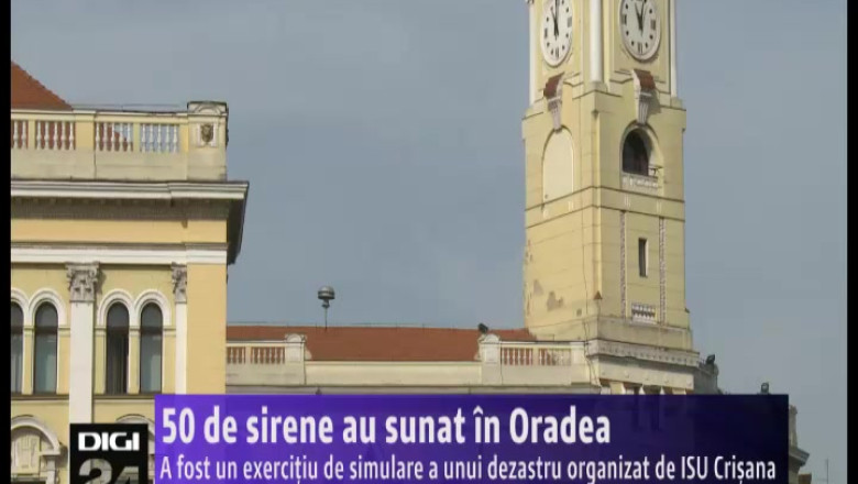 50 de sirene au sunat in Oradea in cadrul unui exercitiu de simulare a unui dezastru Imagine