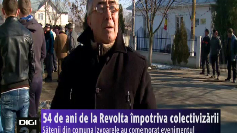 54 de ani de la Revolta impotriva colectivizarii. Satenii din comuna Izvoarele au comemorat evenimentul. Imagine