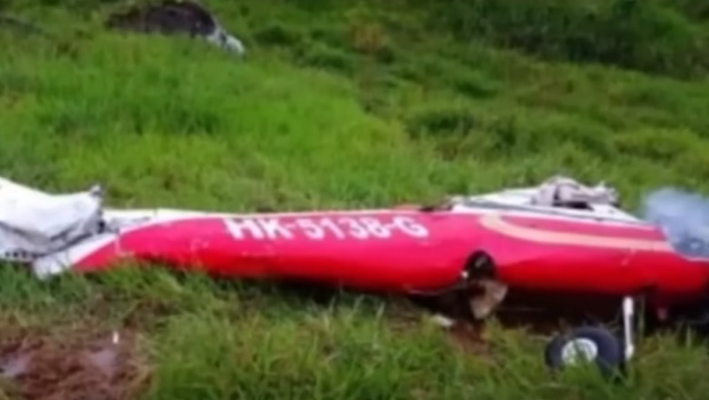 6 morti, dintre care 5 membri ai unui partid politic din Columbia, dupa prabusirea unui avion Imagine