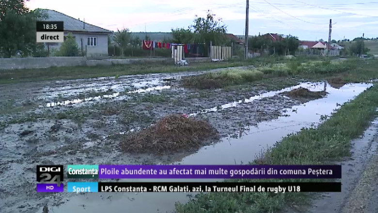 60 de gospodarii au fost afectate de ploi in comuna Pestera Imagine