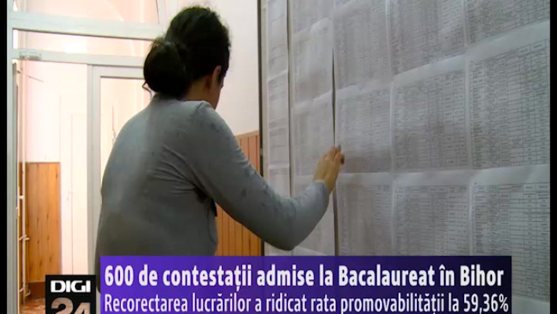 600 de contestatii admise la Bacalaureat in Bihor. Recorectarea lucrarilor a ridicat rata promovabilitatii la 59,36% Imagine