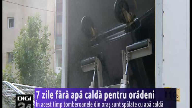 7 zile fara apa calda pentru oradeni. In acest timp tomberoanele in oras sunt spalate cu apa fierbinte Imagine