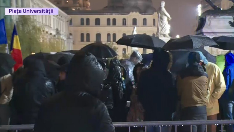 A cincea seara de proteste in Bucuresti. Tinerii striga „Vrem libertate, nu fascism”. E anuntata si o manifestatie pro-Georgescu Imagine