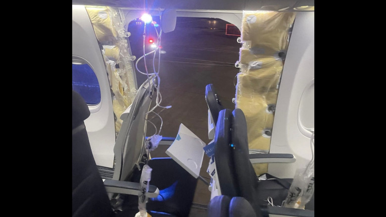 A fost gasita bucata din avionul Alaska Airlines care s-a desprins in timpul zborului Imagine