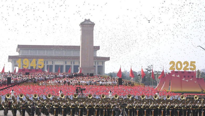 „A fost principalul oaspete”. Cum a reflectat presa aservita Kremlinului parada grandioasa organizata de catre Xi Jinping Imagine