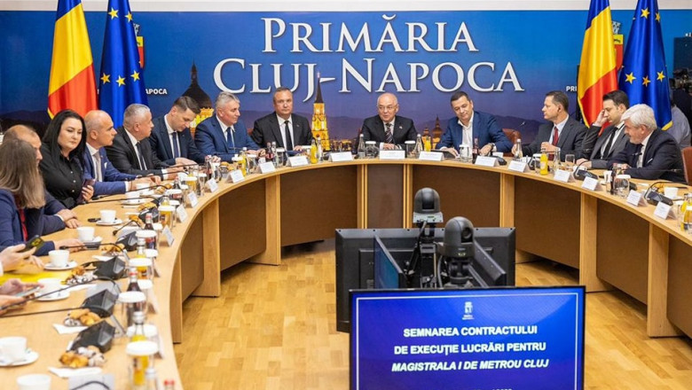 A fost semnat contractul pentru metroul din Cluj. Grindeanu: Va transforma Municipiul si comuna Floresti in localitati moderne Imagine