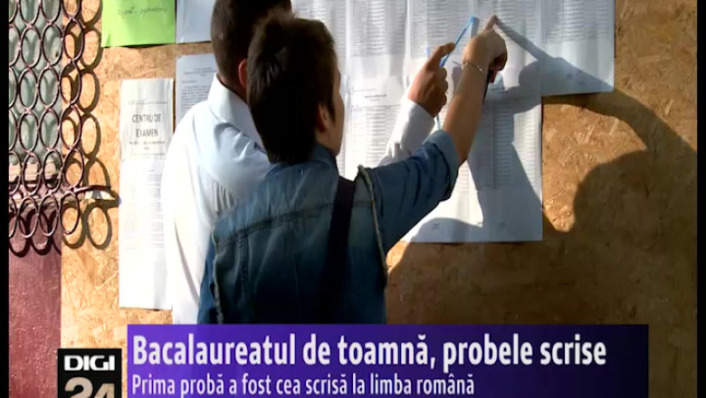 A inceput Bacalaureatul de toamna. Prima proba a fost cea scrisa la limba romana Imagine