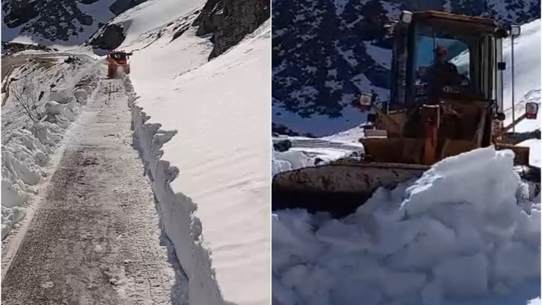 A inceput deszapezirea pe Transfagarasan. Drumul ar putea fi redeschis inainte de 1 iulie Imagine