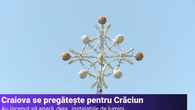 A inceput instalarea luminilor de Craciun in Craiova. Olguta Vasilescu: „Vor fi ornamente cum nu s-au mai vazut niciodata in Romania” Imagine