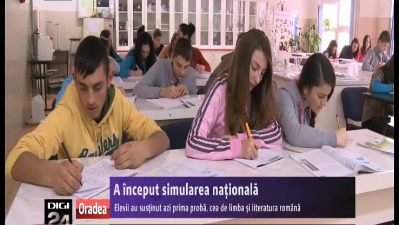 A inceput simularea nationala. 5300 de elevi din Bihor au sustinut azi prima proba, cea de limba si literatura romana Imagine