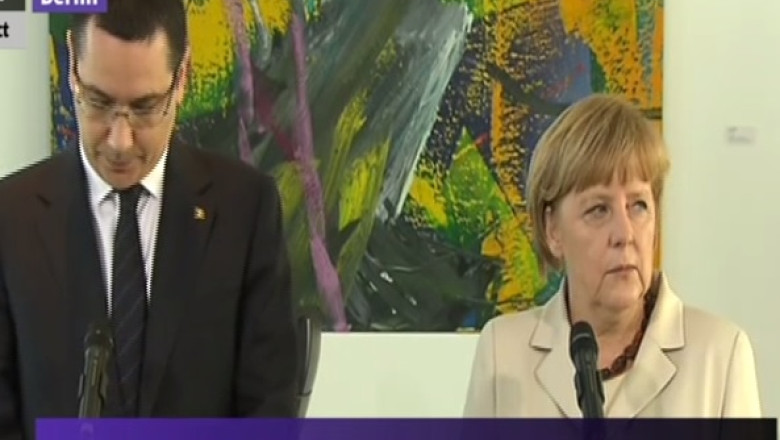 A. Merkel, la prima intalnire bilaterala cu V. Ponta: E foarte important sa fie respectate standardele statului de drept Imagine
