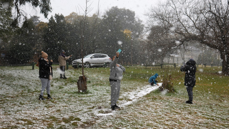 A nins in Africa de Sud, un fenomen meteorologic rar Imagine
