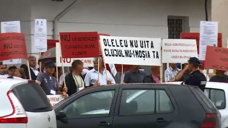 A patra zi de protest a angajatilor aeroportului clujean Imagine