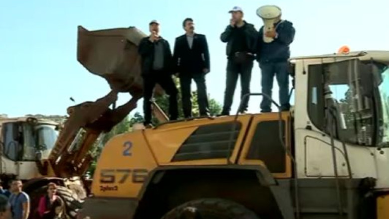 A treia zi de proteste in Portul Constanta Imagine