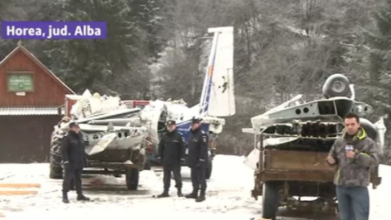 ACCIDENT AVIATIC. Avionul va fi reconstruit pentru expertiza dupa ce va fi adus la Bucuresti Imagine