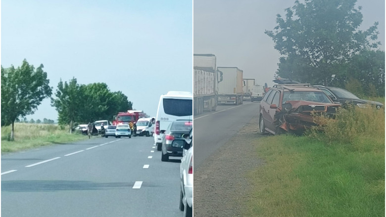 Accident cu 6 victime pe E85, in judetul Buzau. Printre raniti sunt si trei copii, dintre care unul de 2 ani Imagine