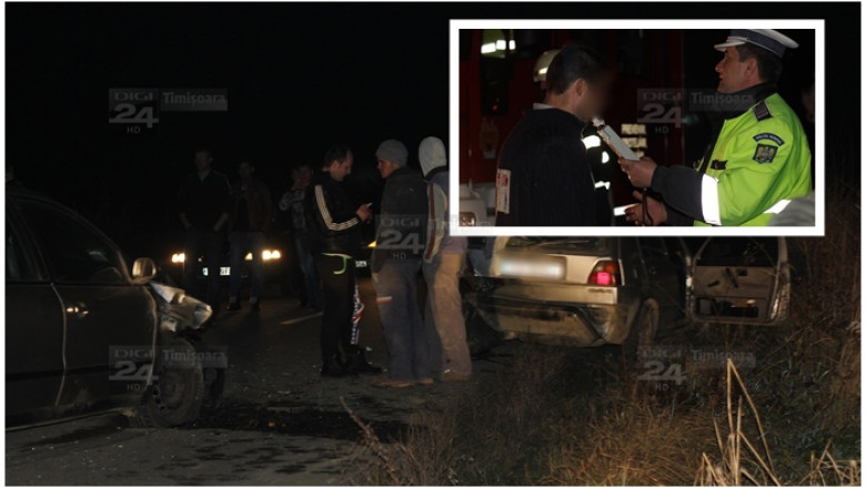 Accident cu trei masini implicate langa Lugoj. Soferul care l-a provocat, sub influenta bauturilor alcoolice Imagine