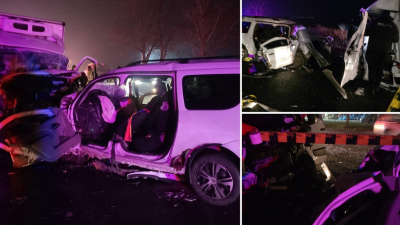 Accident cu trei morti, in Bacau, dupa ce un sofer a intrat pe contrasens. Alte cinci persoane, ranite Imagine