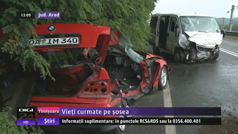 Accident cumplit pe DN7. Trei tineri au murit pe loc Imagine