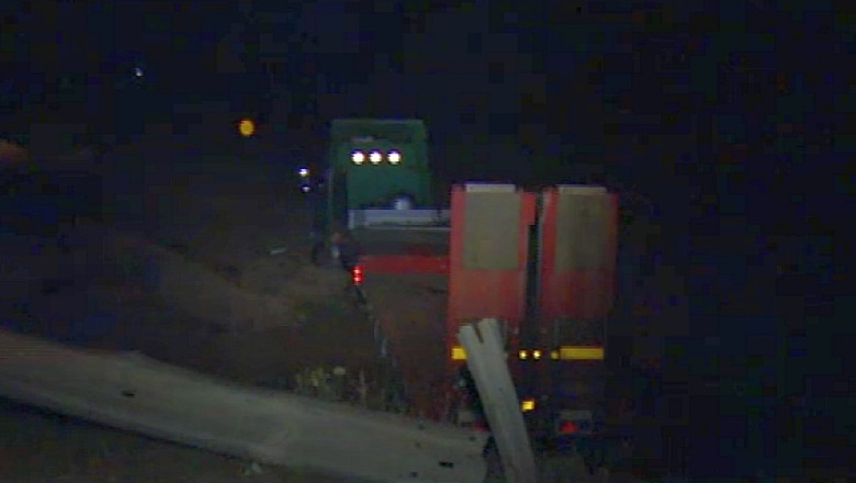 Accident de TIR langa Sibiu. Doi barbati si un copil au fost raniti Imagine