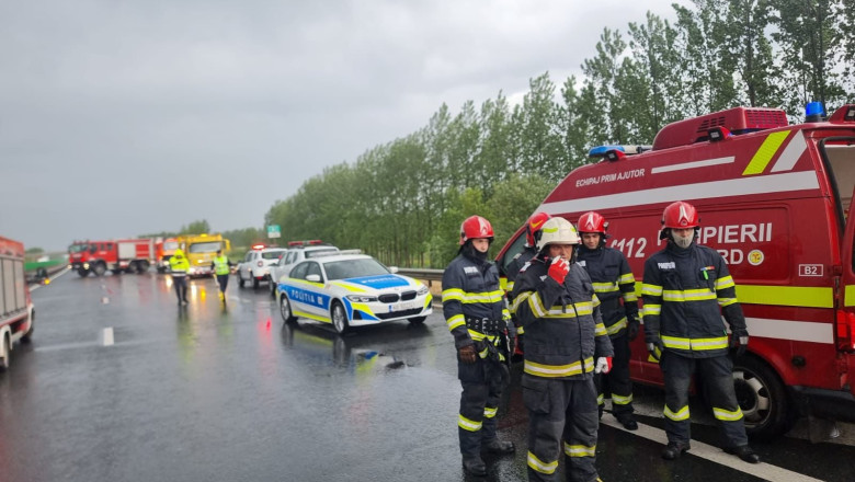 Accident grav cu 11 victime pe A1 Nadlac-Arad. Traficul rutier este complet blocat in zona Imagine