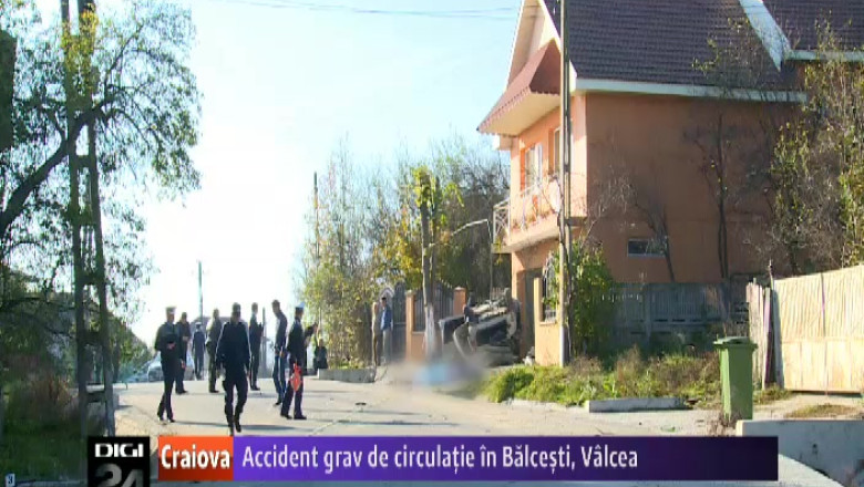 Accident grav de circulatie in Balcesti, judetul Valcea Imagine