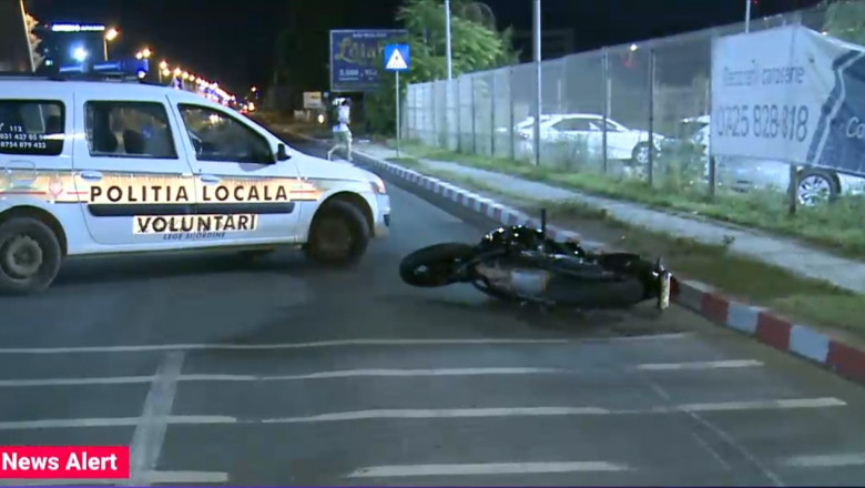 Accident grav in Pipera. O motociclista a murit pe loc, dupa ce s-a dezechilibrat si s-a izbit de asfalt Imagine