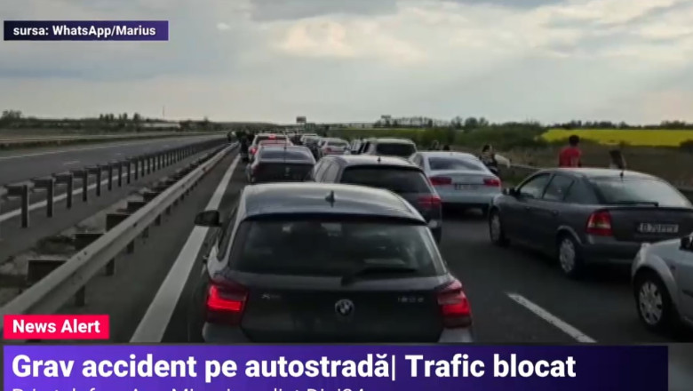 Accident grav pe A3 Bucuresti - Ploiesti. Traficul spre Capitala este blocat Imagine