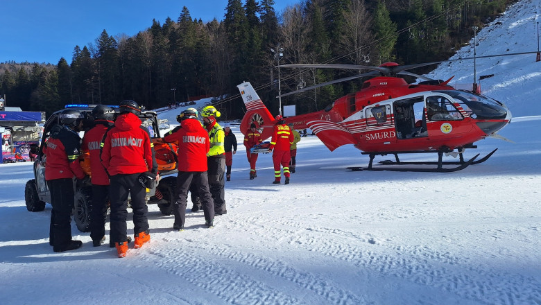 Accident grav pe o partie din Azuga: Un barbat s-a lovit grav la cap. A fost solicitat un elicopter SMURD Imagine