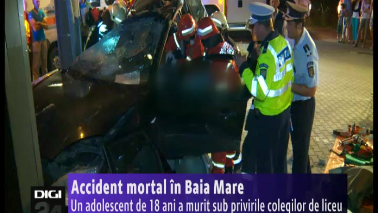 Accident mortal in Baia Mare. Un adolescent de 18 ani a murit sub privirile colegilor de liceu Imagine