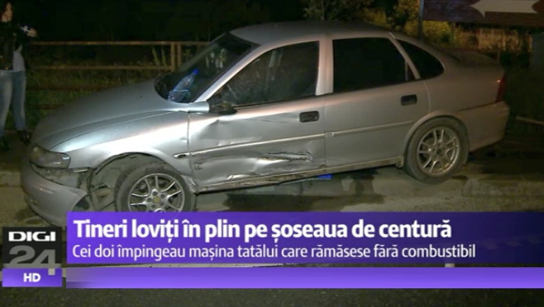 Accident pe centura Capitalei. Doi adolescenti au fost loviti in plin in timp ce impingeau masina tatalui Imagine
