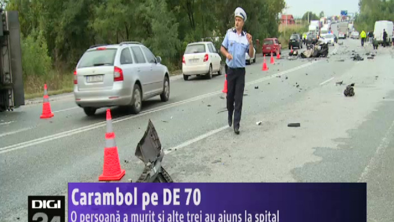 Accident pe DE 70. O persoana a murit si alte trei au ajuns la spital   Imagine