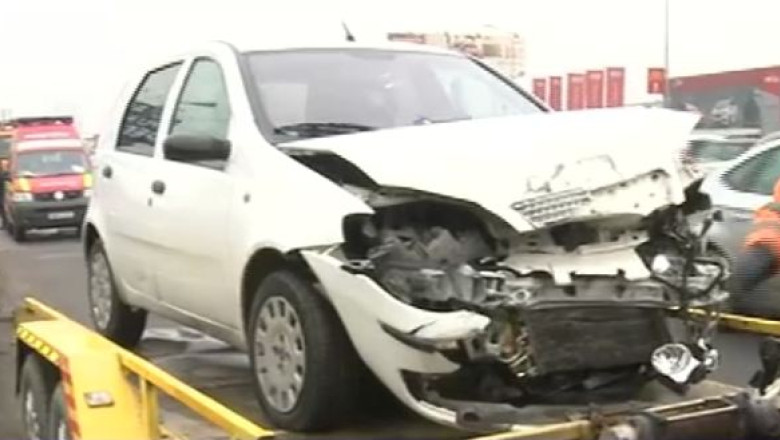 Accident pe DN1, la intrarea in Bucuresti. Opt masini avariate Imagine