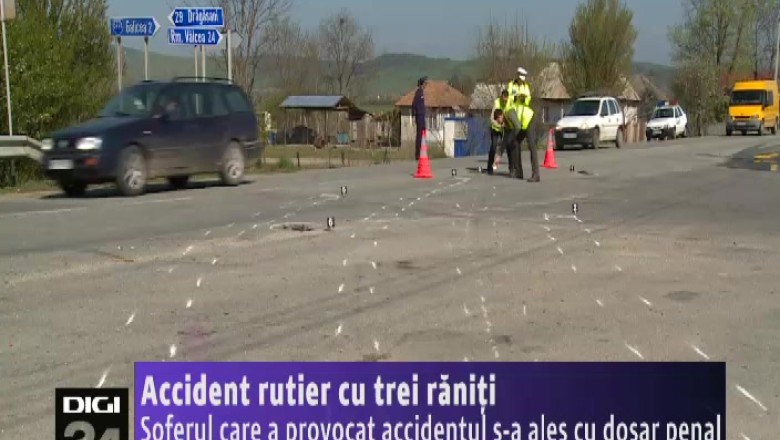 Accident rutier cu trei raniti in Valcea. Soferul care a provocat accidentul s-a ales cu dosar penal Imagine