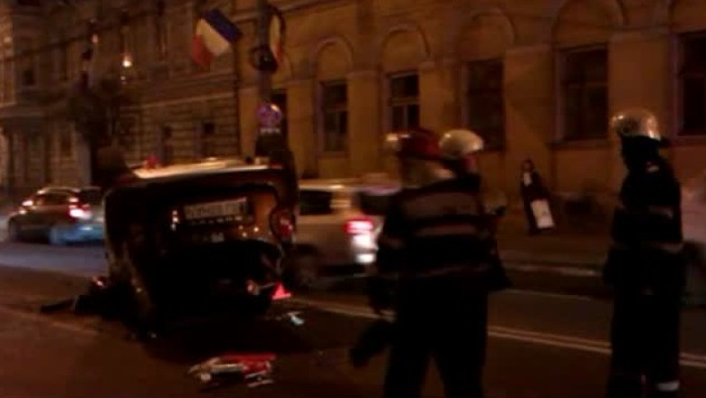 Accident spectaculos in centrul Clujului Imagine