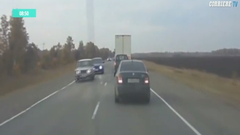 Accident spectaculos in Rusia Imagine