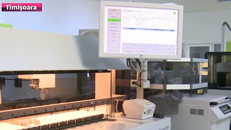 Acelasi laborator, doua inaugurari. Compartimentul a stat trei luni nefolosit, din lipsa de fonduri pentru reactivi Imagine