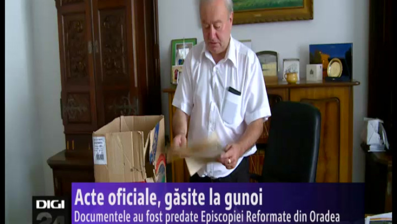 Acte oficiale, gasite la gunoi. Documentele au fost predate Episcopiei Reformate din Oradea Imagine