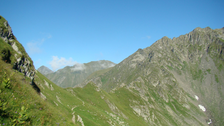 Actiune de salvare in Muntii Fagaras.  Imagine