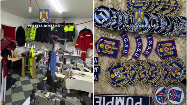 Afacere ilegala cu uniforme si insigne de politisti, pompieri si jandarmi. Marfa produsa in atelierul din Brasov era vanduta online Imagine