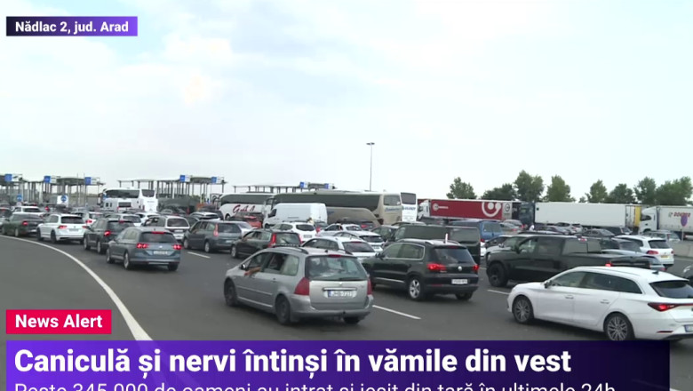 Aglomeratie infernala in Vama Nadlac II. Oamenii au asteptat chiar si 2 ore sa treaca granita: „Cred ca si pe jos mergi mai repede” Imagine
